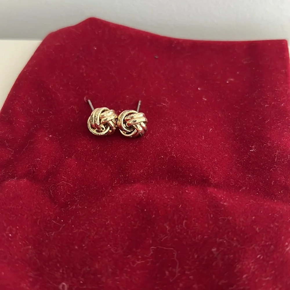 Boutique Gold Coloured Stud Earrings - Picture 8 of 10